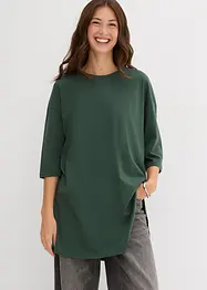 Oversized, lang topp i 100% økologisk bomull, bonprix