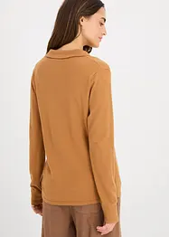Poloskjorte i lett viskose, bonprix