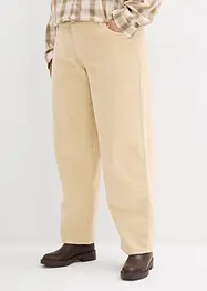 Barel-kordbukse Mid Waist, bonprix