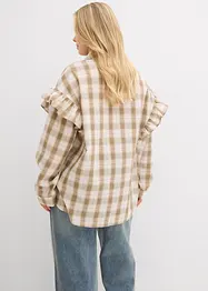 Skjortebluse med volanger, bonprix