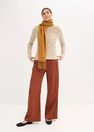 Genser i bomull med hullmønster, bonprix