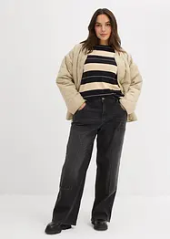 Langermet topp av solid bomull, bonprix