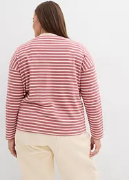 Langermet topp i formstabil bomull, bonprix