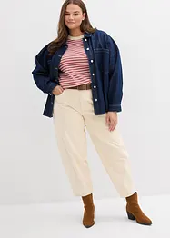 Langermet topp i formstabil bomull, bonprix