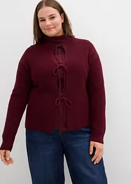 Cardigan med knyting, bonprix