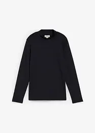 Langermet topp med resirkulert polyamid og ståkrage, bonprix