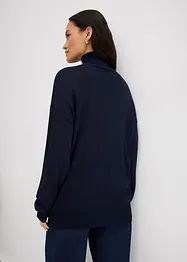 Turtleneck i viskose og lett finstrikk, bonprix