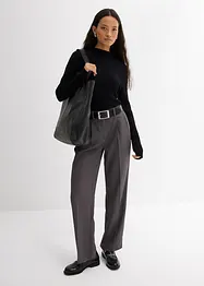 Topp i ribbet viskosemiks, bonprix