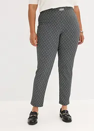 Vid jacquard slip on-bukse med lukningsdetalj, bonprix