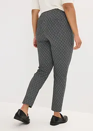 Vid jacquard slip on-bukse med lukningsdetalj, bonprix