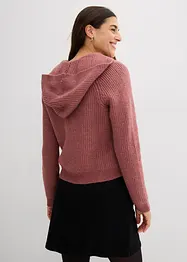 Cardigan med hette, bonprix