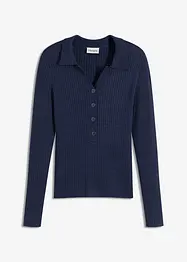 Finstrikket genser i myk viskosemiks, bonprix