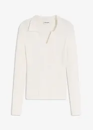 Finstrikket genser i myk viskosemiks, bonprix