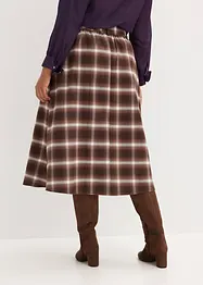 Foldeskjørt med belte og rutemønster (2-delt sett), bonprix