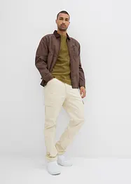 Relaxed Fit-cargobukse i bomullskanvas, Straight, bonprix