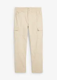 Relaxed Fit-cargobukse i bomullskanvas, Straight, bonprix