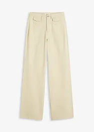 High Waist-twillbukse i 100% bomull, bonprix