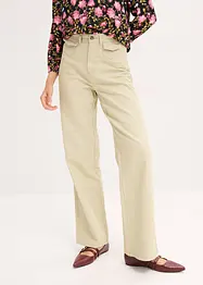 High Waist-twillbukse i 100% bomull, bonprix