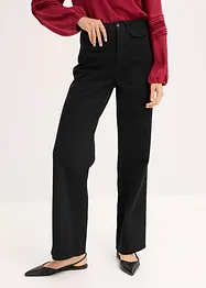 High Waist-twillbukse i 100% bomull, bonprix
