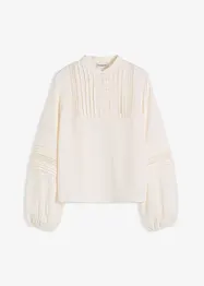 Oversized bluse med pynt, bonprix