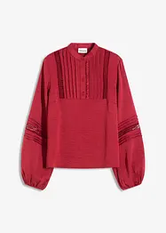 Oversized bluse med pynt, bonprix