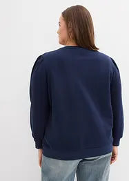 Sweatshirt i bomullsmiks med broderi, bonprix