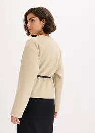 Oversized blazer i ullstil med belte, ufôret, bonprix