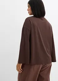 Lang topp i lett materiale, bonprix