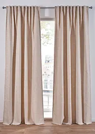 Ugjennomsiktig gardin i melert materiale med struktur (1-pack), bonprix