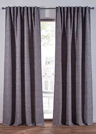 Ugjennomsiktig gardin i melert materiale med struktur (1-pack), bonprix