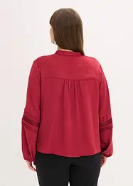 Oversized bluse med pynt, bonprix