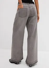 Wide Leg-jeans Mid Waist, komfortlinning, bonprix