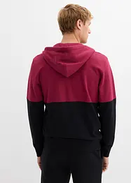 Sweatjakke med hette av økologisk bomull, bonprix