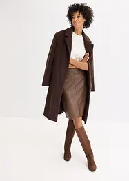 Trendy blyantskjørt i imitert skinn, bonprix