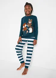 Pyjamas i 100% økologisk bomull  (2-delt sett), bonprix