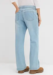 Wide Leg-jeans med belte Mid Waist, bonprix