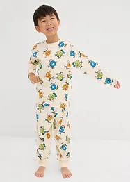 2 pyjamaser i 100% økologisk bomull (4-delt sett), bonprix