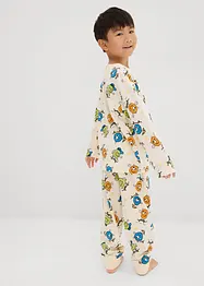 2 pyjamaser i 100% økologisk bomull (4-delt sett), bonprix