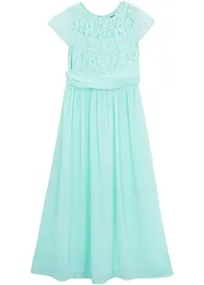 Chiffonkjole med blonde, bonprix