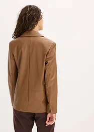 Oversized blazer i imitert skinn, bonprix