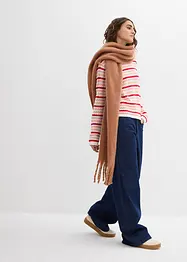 Strikket topp med stripemønster, bonprix