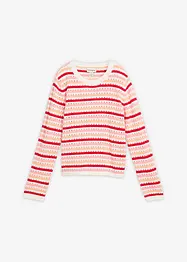 Strikket topp med stripemønster, bonprix