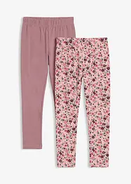 Leggings i økologisk bomull med elastan (2-pack), bonprix