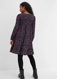Jerseykjole av strukturet krinklet materiale, bonprix