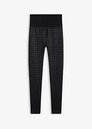 Seamless termoleggings med myk innside og houndstooth-mønster, bonprix