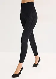Seamless termoleggings med myk innside og houndstooth-mønster, bonprix