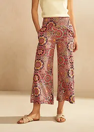 7/8-lang, vid culottes i jersey med bred, vaflet linning, bonprix