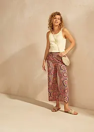 7/8-lang, vid culottes i jersey med bred, vaflet linning, bonprix
