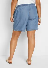 Lett denimshorts med lin, bonprix