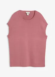 Finstrikket vest i myk viskosemiks, bonprix